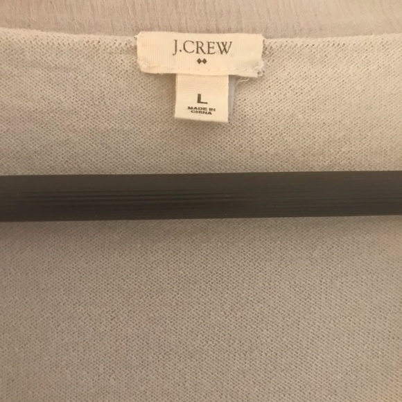 J. Crew Factory Dove Gray Ruffle Detail Cardigan L - Picture 5 of 5